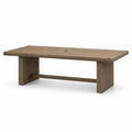 Table de jardin rectangulaire en bois et résine tressée 220x100x75 cm - 2026
