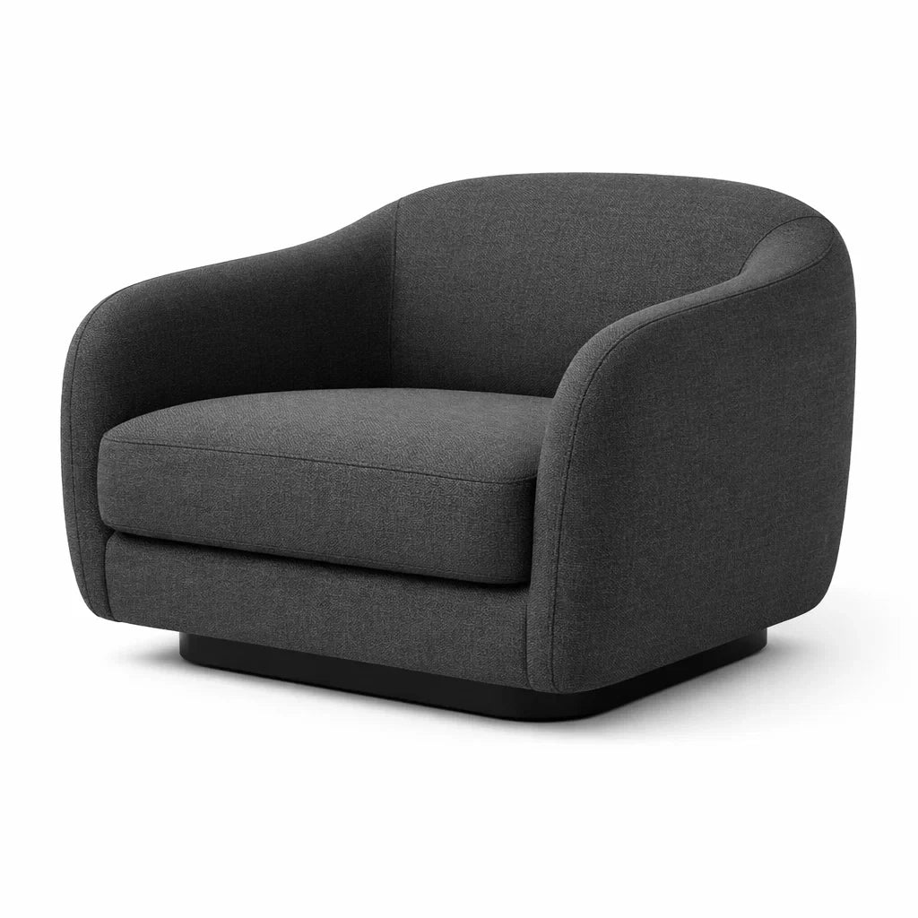Fauteuil en tissu gris foncé 90x85x75 cm - 2026