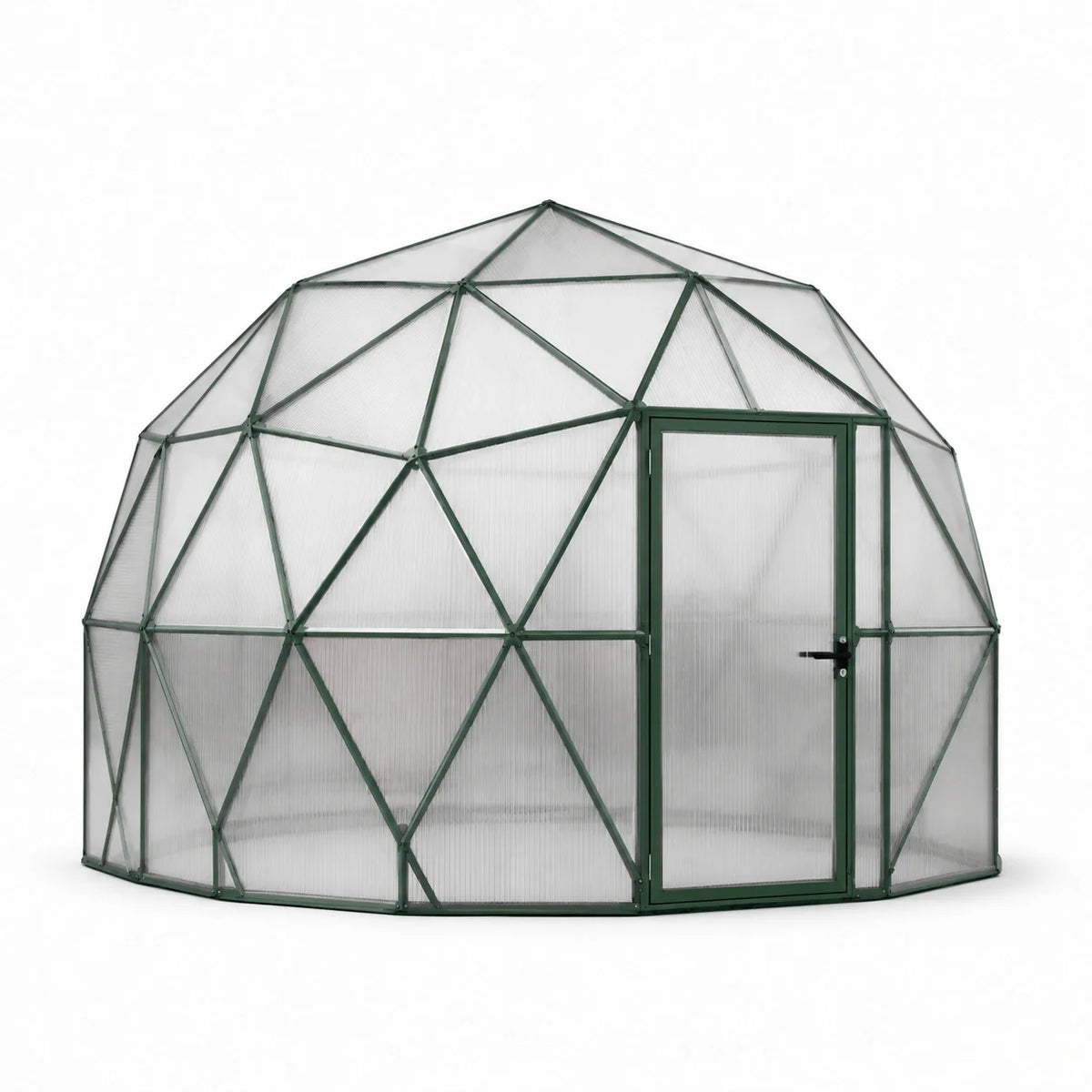 Serre Géodésique en Métal et Polycarbonate 4 mm Vert - 2026