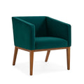 Fauteuil en Velours avec Pieds en Bois - 2026