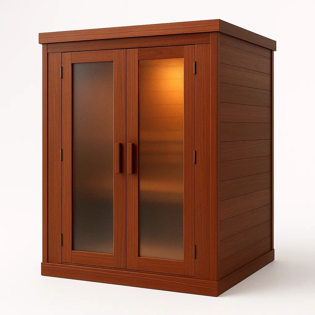 Cabine de Sauna en Bois et Verre Trempé - 2026