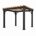 Pergola en bois composite et aluminium noir 300x300 cm - 2026