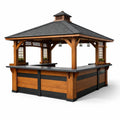 Kiosque bar de jardin en bois et acier - 2026