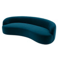 Canapé en velours bleu courbé 250 cm - 2026