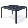 Pergola de jardin carrée en aluminium gris 300 x 300 x 230 cm - 2026