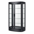 Vitrine en métal noir avec verre trempé - 2026
