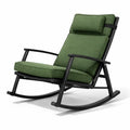 Fauteuil à bascule d’intérieur en métal avec tissu polyester vert - 2026