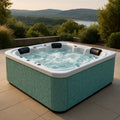 Spa Jacuzzi Extérieur Carré en Acrylique 200 cm x 200 cm x 85 cm Bleu Turquoise - 2026