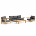 Ensemble de mobilier extérieur en acacia et polyester Gris - 2026