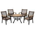 Ensemble table et chaises de terrasse en métal et résine - 2026