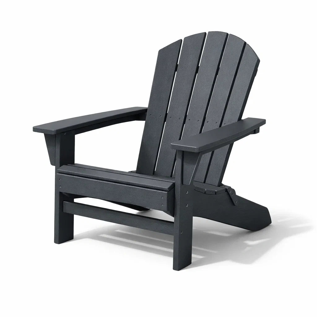 Chaise adirondack en bois composite noir pour extérieur - 2026