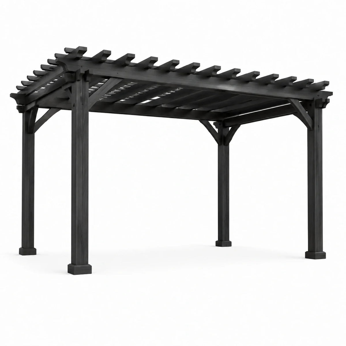 Pergola en bois d'épicéa gris 300x400x250 cm - 2026