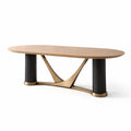 Table ovale en bois et métal 200x100x75 cm - 2026