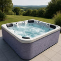 Jacuzzi d'extérieur 5 Places Acrylique Blanc et Gris 200x200x90 cm - 2026