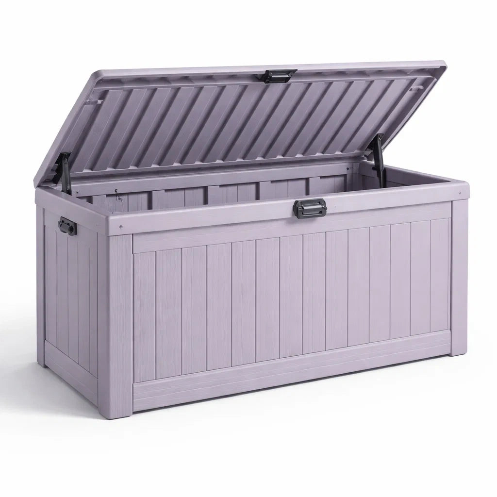 Coffre de rangement de jardin en polypropylène lavande 117x45x57 cm - 2026