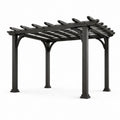 Pergola en bois composite brun 300x400 cm - 2026
