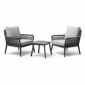 Ensemble de détente de jardin 3 pièces en aluminium et résine anthracite - 2026