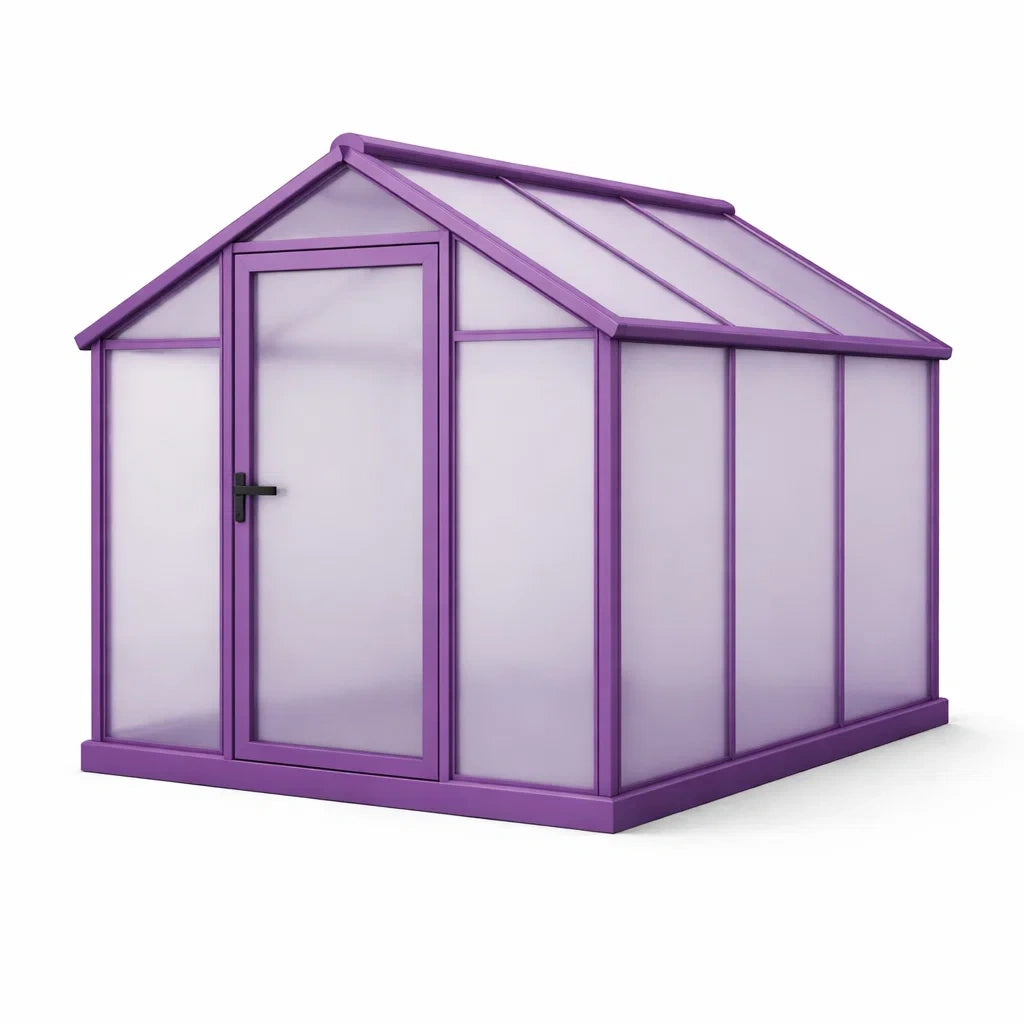 Serre en aluminium et polycarbonate violet - 2026