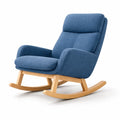 Fauteuil à bascule d’intérieur en tissu avec structure en bois massif - 2026