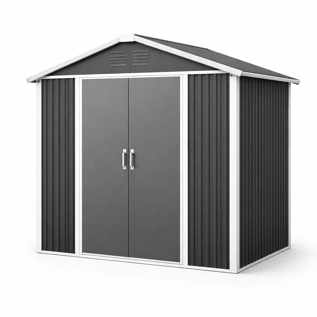 Abri de jardin métallique gris anthracite acier galvanisé - 2026