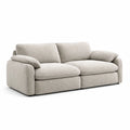 Canapé 2 places en tissu gris clair - 2026