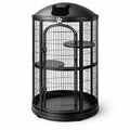 Cage à chat en métal noir avec étagères - 2026