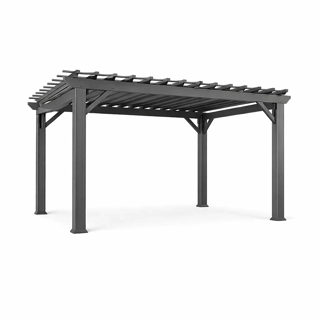 Pergola en aluminium gris anthracite - 2026