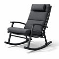 Fauteuil à bascule d’intérieur en acier avec tissu polyester gris - 2026