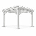 Pergola carrée en matériaux synthétiques blancs 300x300 cm - 2026