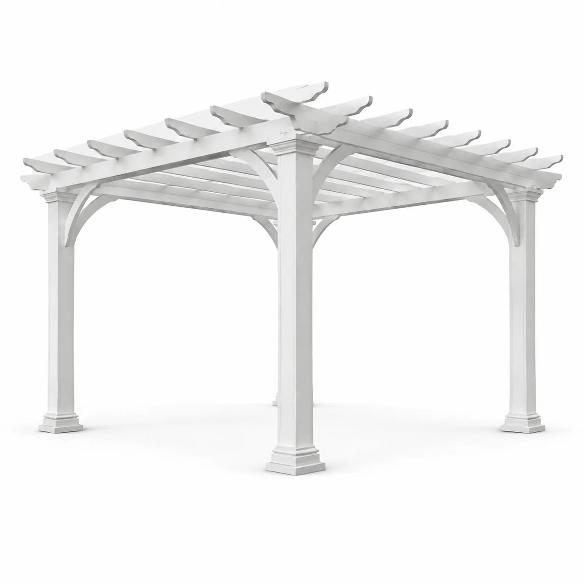 Pergola carrée en matériaux synthétiques blancs 300x300 cm - 2026