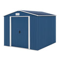 Abri de jardin en Acier Galvanisé Bleu 213x127x185 cm - 2026