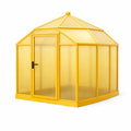 Serre de jardin en polycarbonate jaune avec structure en aluminium - 2026