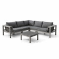 Ensemble de canapés d'angle en aluminium avec coussins - 2026