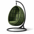 Fauteuil suspendu œuf avec support en métal et tissu polyester vert - 2026