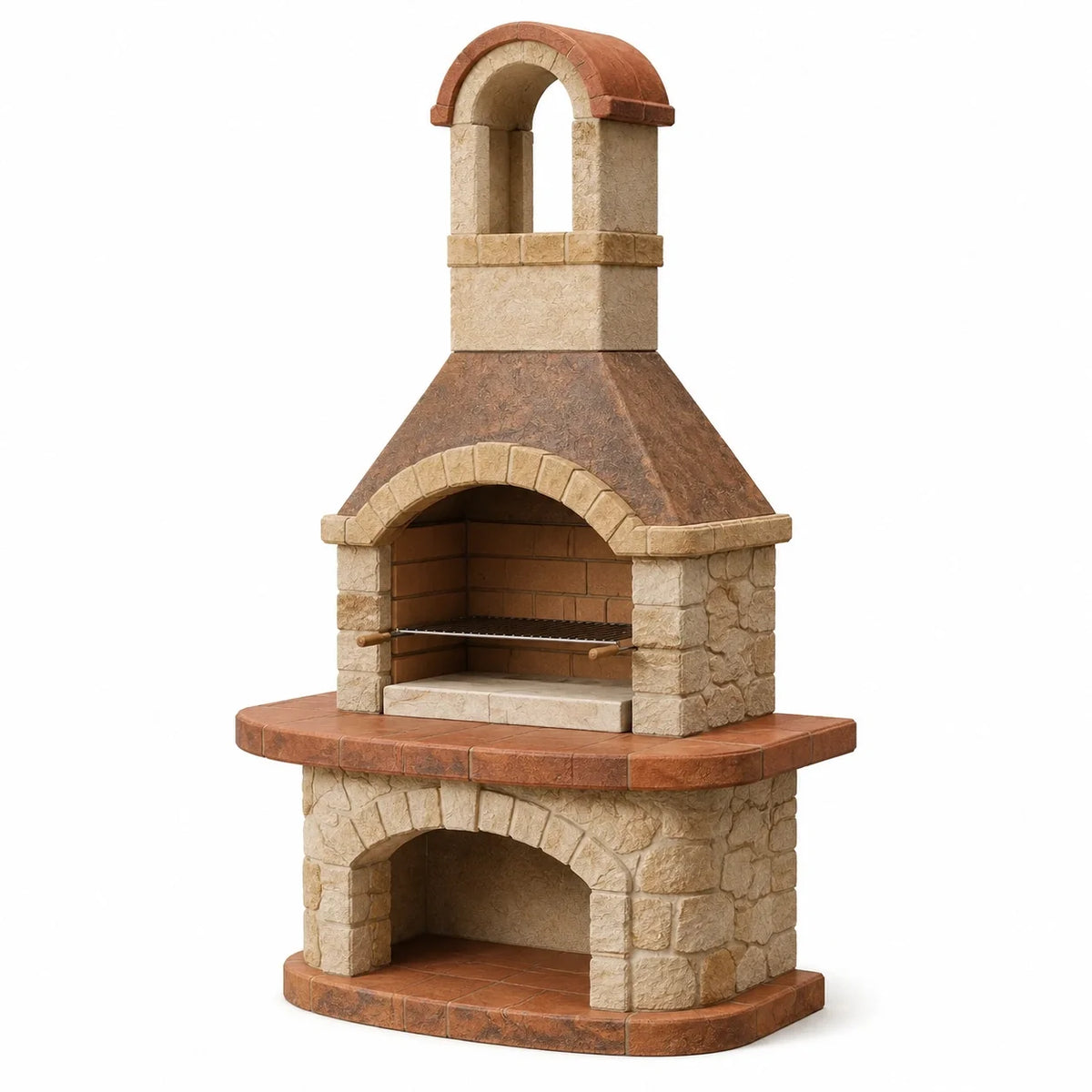 Barbecue en Pierre Calcaire et Terre Cuite 225 cm - 2026