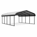 Abri voiture en métal et polycarbonate gris 600 x 300 x 230 cm - 2026