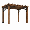 Pergola en bois et métal brun - 2026