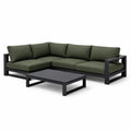 Salon de jardin en aluminium et tissu avec table basse - 2026