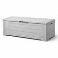 Coffre de rangement de jardin en polypropylène gris 117x45x56 cm - 2026