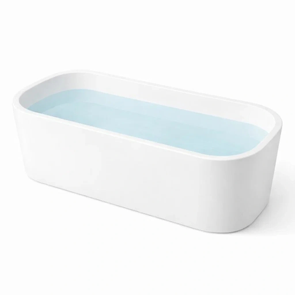 Baignoire îlot en acrylique blanc rectangulaire 160x75x60 cm - 2026