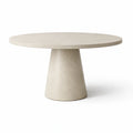 Table à manger ronde en béton gris - 2026
