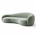 Canapé Courbe en Tissu Polyester Vert - 2026
