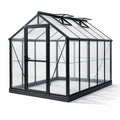 Serre en aluminium avec panneaux en polycarbonate transparent et cadre noir 250 x 190 x 195 cm - 2026