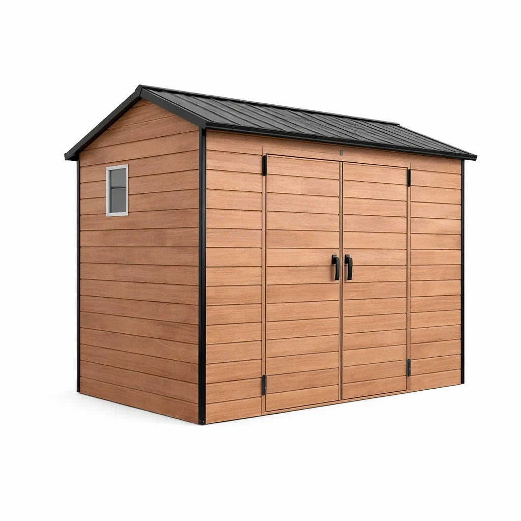 Abri de jardin en résine composite Marron Noir - 2026