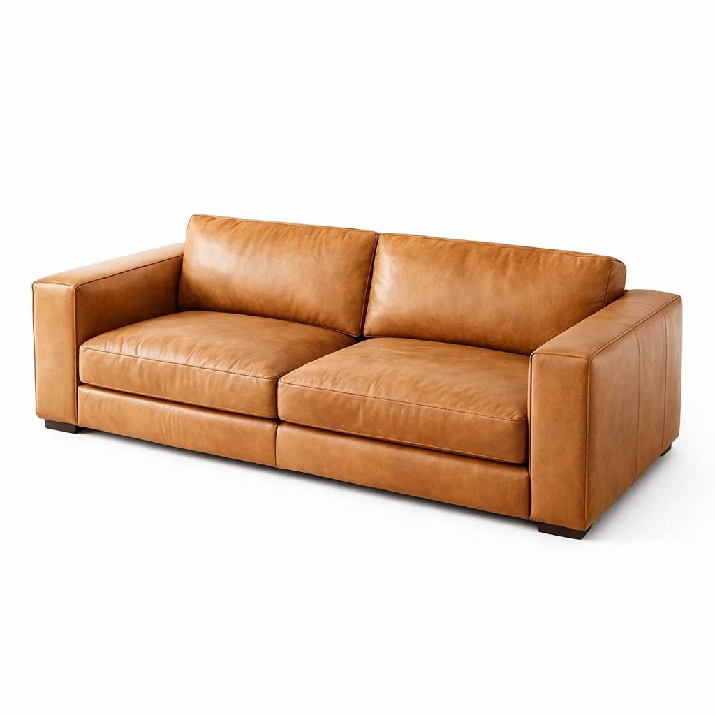 Canapé en cuir marron - 2026