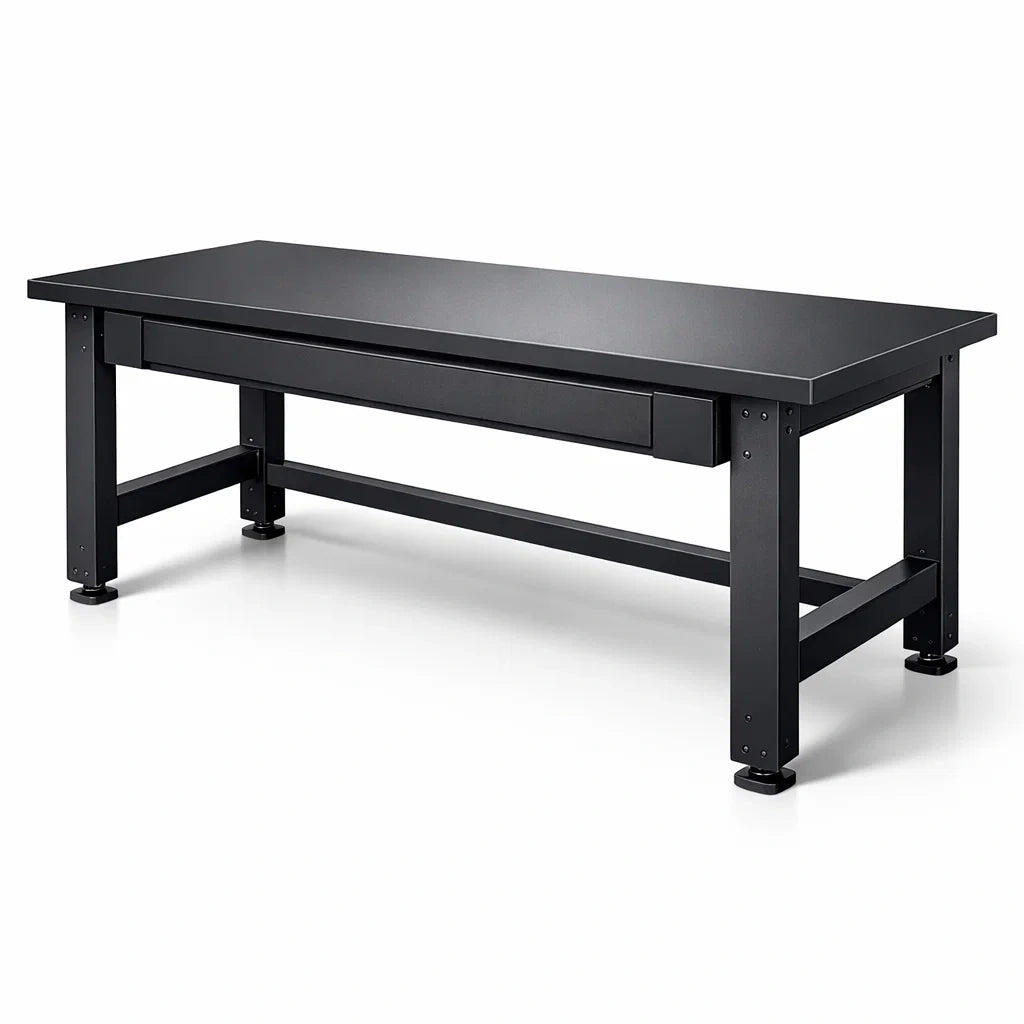 éTabli en acier noir avec tiroir 150x70x75 cm - 2026