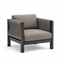 Fauteuil en aluminium et tissu gris - 2026