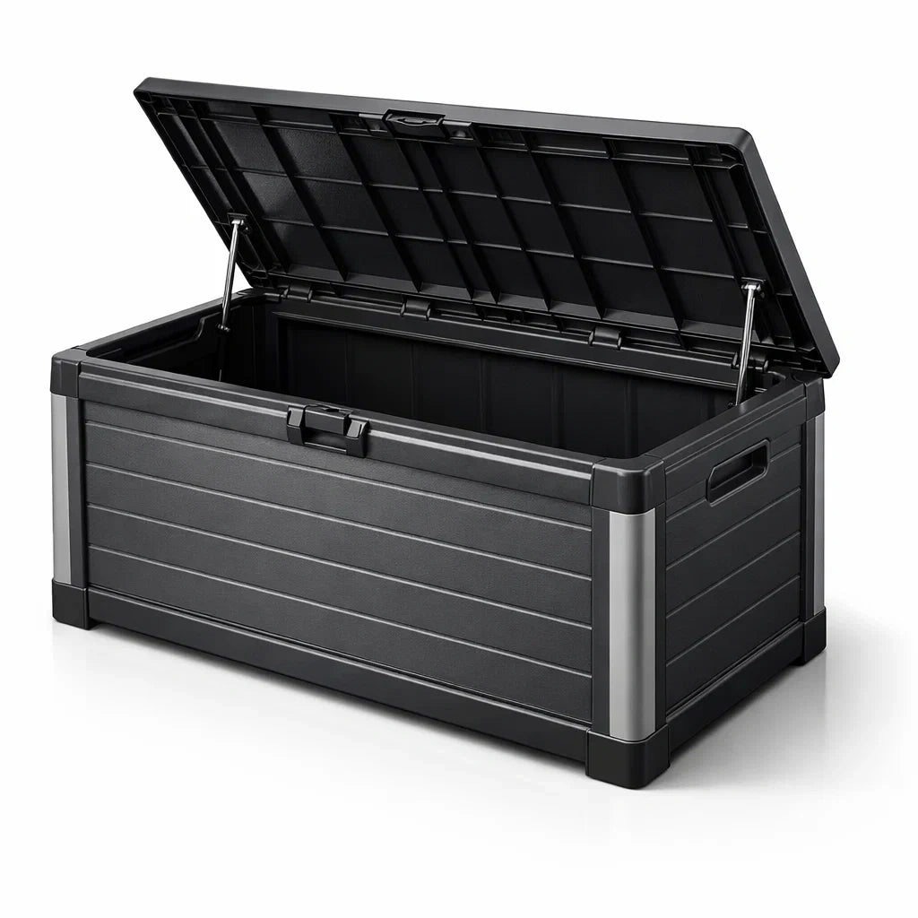 Coffre de rangement de jardin en polypropylène noir 120x45x60 cm - 2026