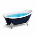 Baignoire Îlot en Acrylique Bleu Marine avec Pieds en Zinc, 170 cm - 2026