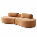 Canapé modulable en tissu bouclé marron 280 x 140 x 80 cm - 2026